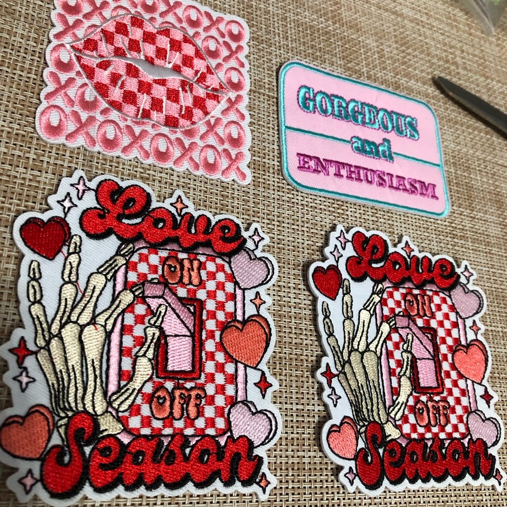 Colorful Embroidered Patches Set